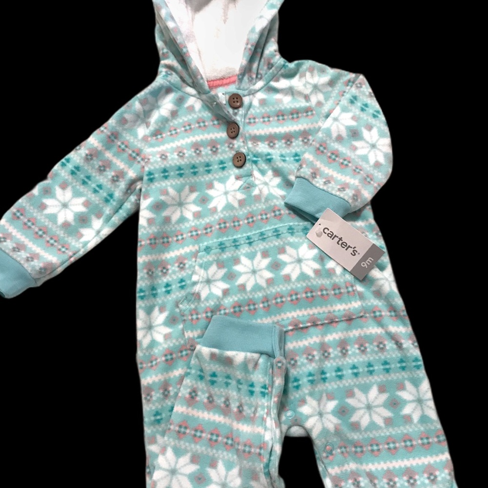 warm winter fleece and fuzzy one piece